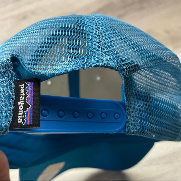 Patagonia Snapback Hat NWT Teal Blue White Trucker Style - Picture 3 of 8